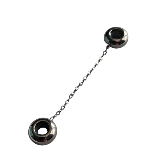 Silver Stainless Steel Safety Chain for Charm Bracelets 1.65" - 2.15" Lengths - Picture 2 of 5